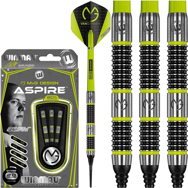 Winmau Michael van Gerwen Aspire Softdarts 80% Tungsten – Bild 1
