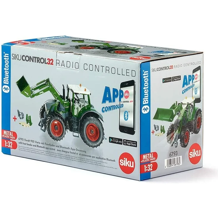 siku 6793, Fendt 933 Vario Traktor mit Frontlader, Grün, Metall/Kunststoff, 1:32, Ferngesteuert, Steuerung mit App via Bluetooth, Ohne Fernsteuermodul – Bild 7