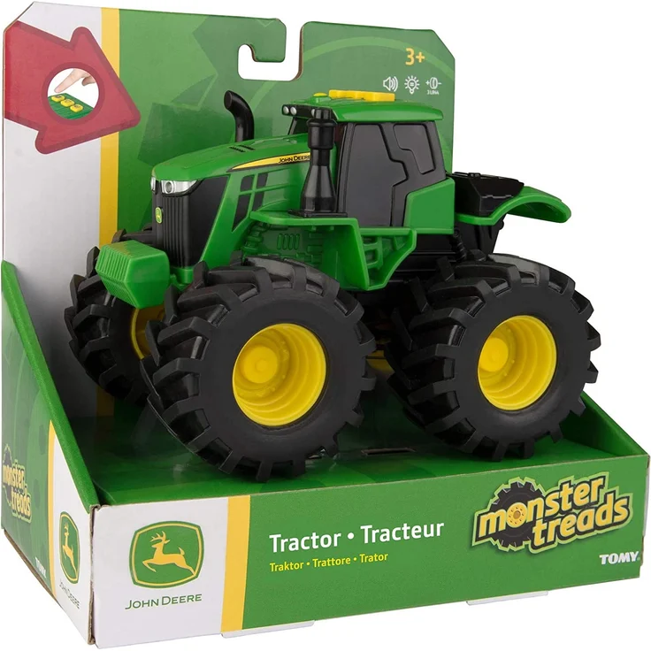 John Deere 46656 Traktor, Monster Treads mit Licht & Sound in Grün, Spielzeug Traktor mit Licht und Sound Effekten, Zum Spielen und Sammeln, Geschenke für Kinder, Spielzeug für Kinder ab 3 Jahren – Bild 7