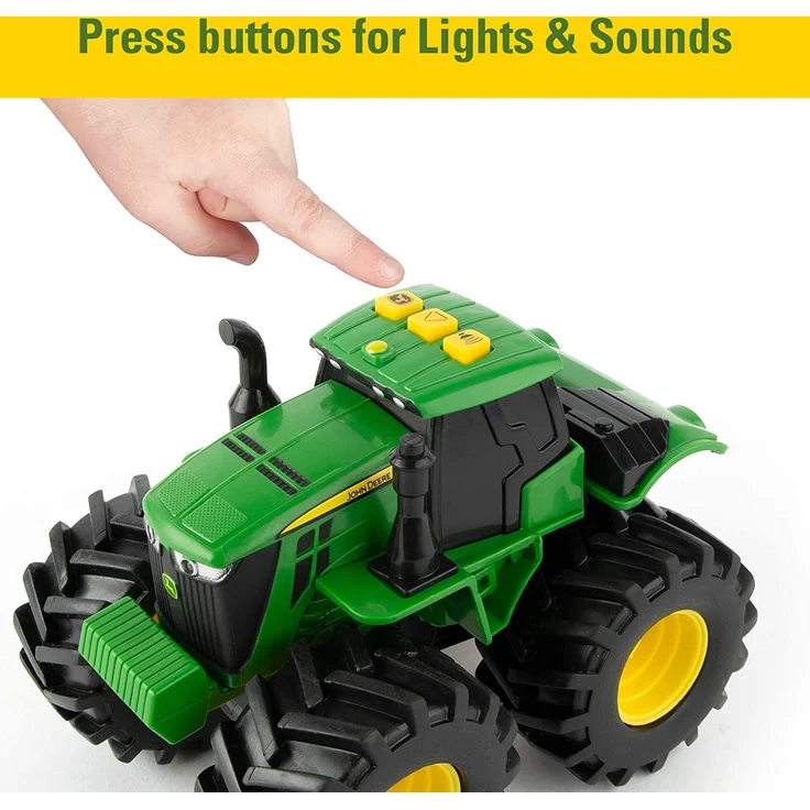 John Deere 46656 Traktor, Monster Treads mit Licht & Sound in Grün, Spielzeug Traktor mit Licht und Sound Effekten, Zum Spielen und Sammeln, Geschenke für Kinder, Spielzeug für Kinder ab 3 Jahren – Bild 2