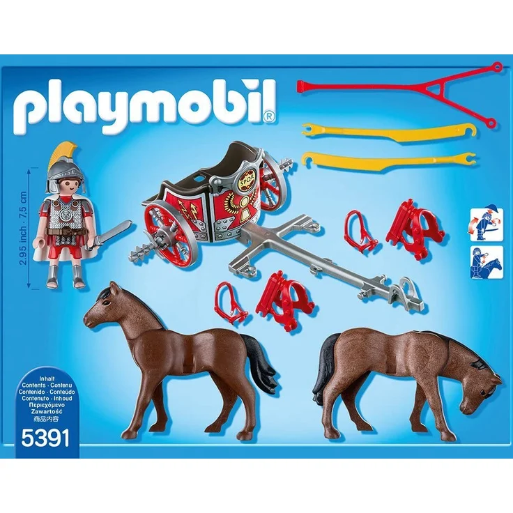 PLAYMOBIL 5391 History - Römer-Streitwagen mit Figur, Pferde und Wagen – Bild 3