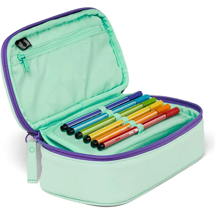 Satch 'Schlamperbox Cool Down', 22 x 6 x 10 cm, extra viel Platz, grau/mint/lila – Bild 2