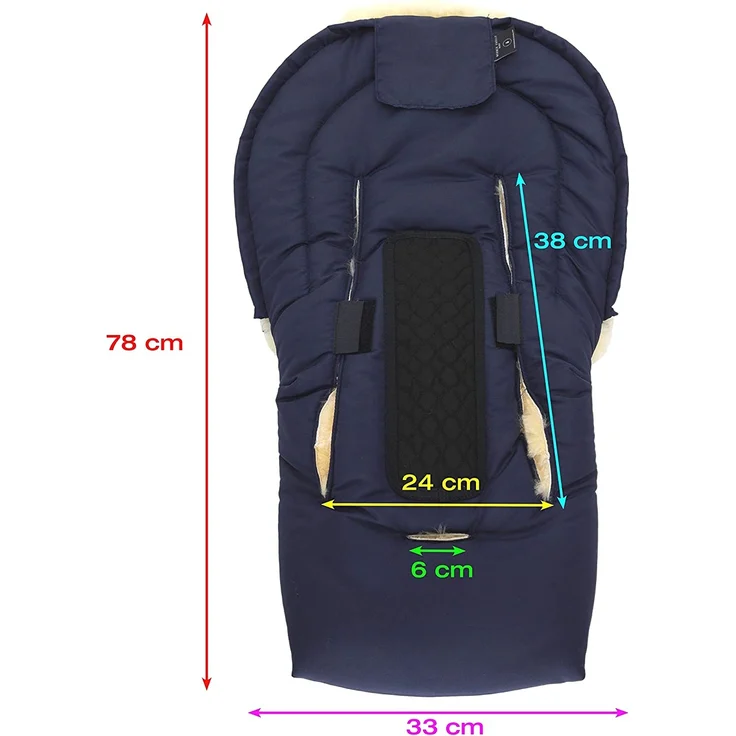 Lammfell-Fußsack OSLO für Babywanne von WERNER CHRIST BABY – universal Winterfußsack aus medizinischem Fell, für Tragetasche, Babyschale & Kinderwagen, in schwarz – Bild 7