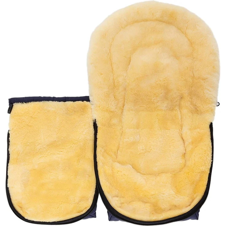 Lammfell-Fußsack OSLO für Babywanne von WERNER CHRIST BABY – universal Winterfußsack aus medizinischem Fell, für Tragetasche, Babyschale & Kinderwagen, in schwarz – Bild 6