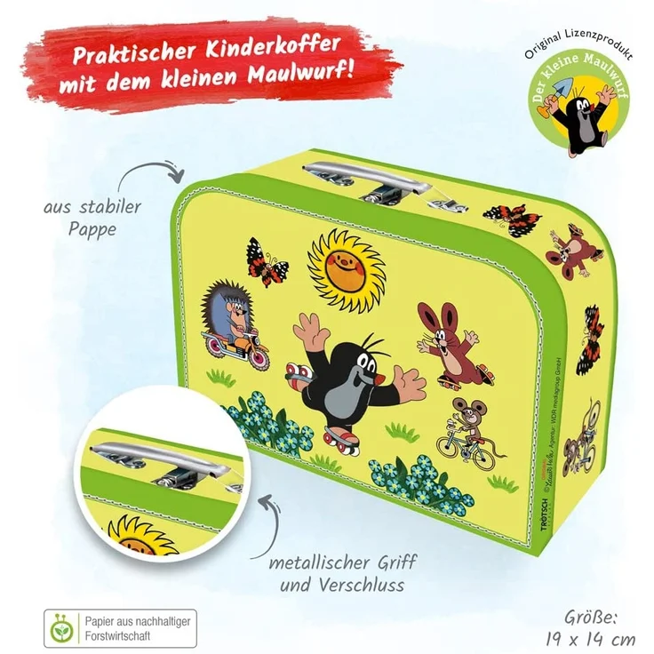 Trötsch 'Der kleine Maulwurf' Kinderkoffer, 19 x 14 x 8 cm – Bild 2