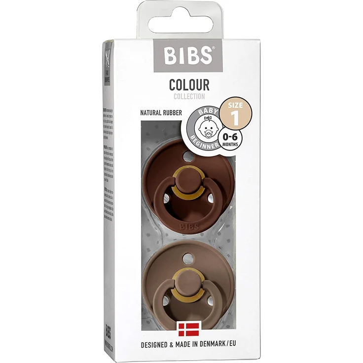BIBS Schnuller aus Naturgummi Mocha/Dark Oak 0-6 Monate (Bibs) – Bild 3
