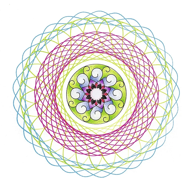 Ravensburger Spiral-Designer, Zeichnen lernen für Kinder ab 6 Jahren, Kreatives Zeichen-Set mit Mandala-Schablone für farbenfrohe Spiralbilder und Mandalas – Bild 14