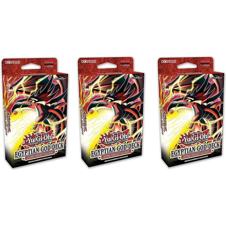 Yu-Gi-Oh! TRADING CARD GAME Ägyptisches Götter-Deck 3er Set: Slifer der Himmelsdrache - Deutsche Ausgabe