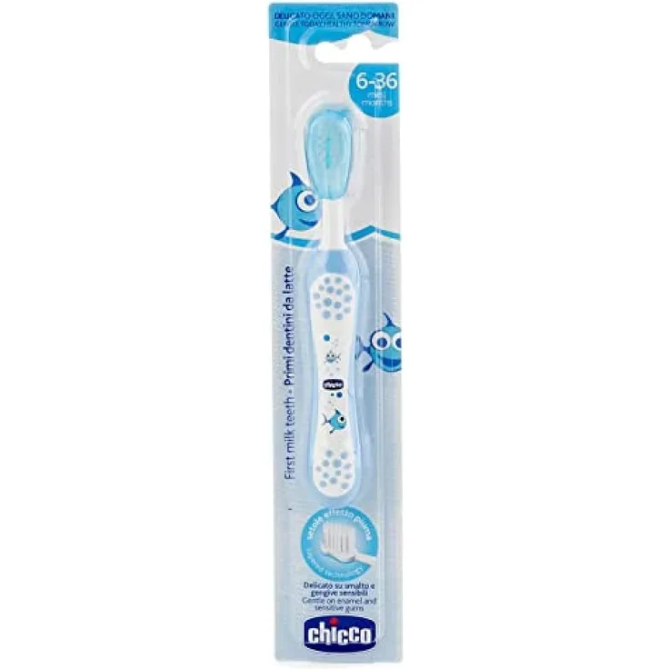 Chicco 00006958200000 Zahnbürste, 6M+, blau