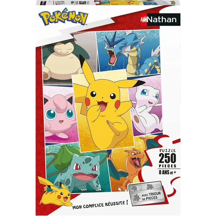 Nathan 4005556868827 250 pièces-Types de Pokémon Puzzle für Kinder