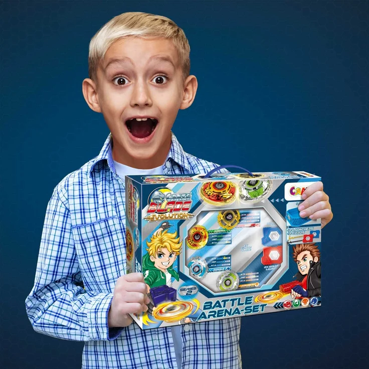 CRAZE XXL Blade Battle Set 4er Kampf Kreisel Kampfkreisel inkl. Zubehör Kampfarena 32800, sehr robust – Bild 7