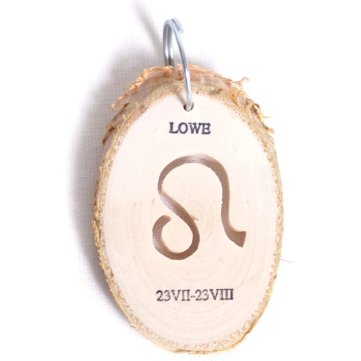 small foot 3662 - Sternzeichen Löwe, 1 Stück Anhänger, Holzscheibe, 7x5cm – Bild 1