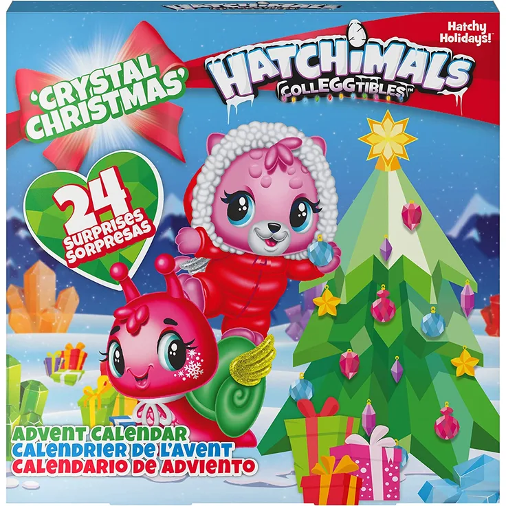 Hatchimals 6044284 'CollEGGtibles Crystal Christmas' Adventskalender mit 15 exklusiven Sammelfiguren und mehr als 24 Überraschungen