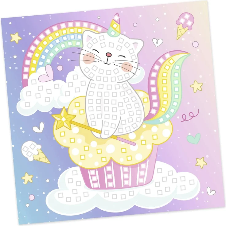 Ludwig Bähr Moosgummi Mosaik Glitter Kittycorn – Bild 3