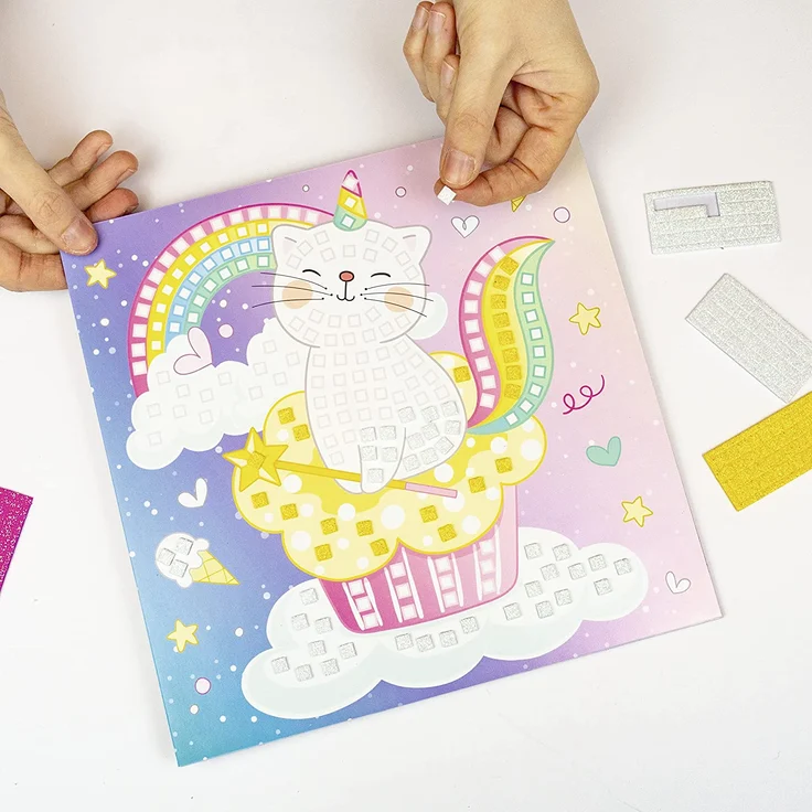 Ludwig Bähr Moosgummi Mosaik Glitter Kittycorn – Bild 6