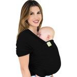 Tragetuch Baby Neugeboren - Alles in 1 Dehnbaren Babytragetuch - Babytrage Neugeborene ab Geburt - Baby Tragetuch Neugeborene, Kleinkinder - Babytrage ab Geburt - Babytragetücher (Trendy Schwarz)