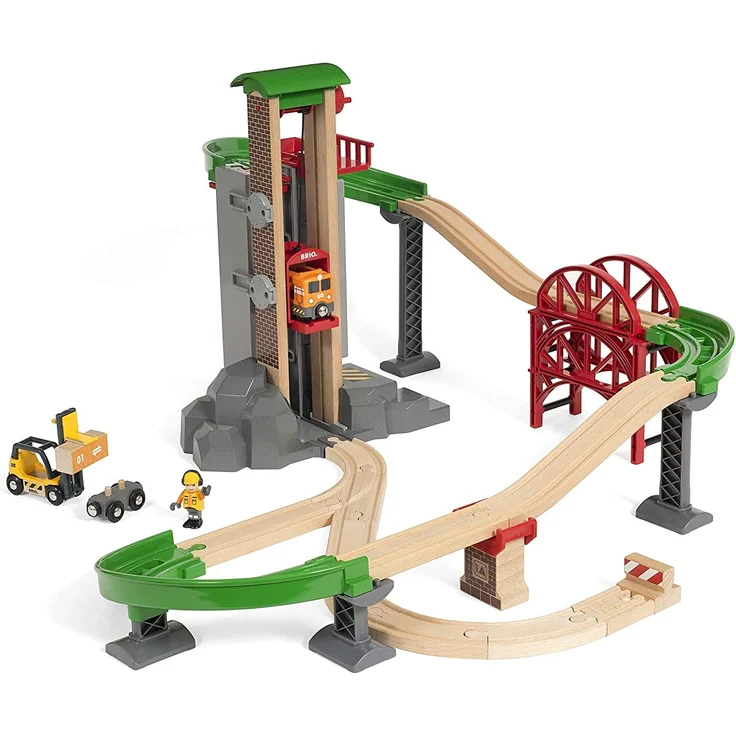 BRIO World 'Großes Lagerhaus-Set mit Aufzug', ab 3 Jahren, 32 Teile – Bild 6