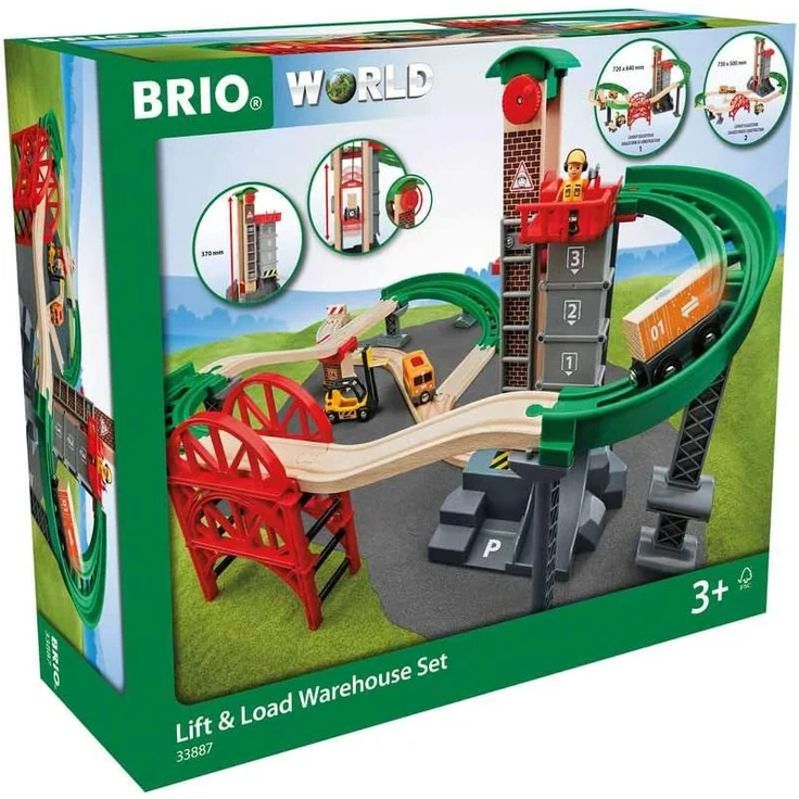 BRIO World 'Großes Lagerhaus-Set mit Aufzug', ab 3 Jahren, 32 Teile – Bild 8