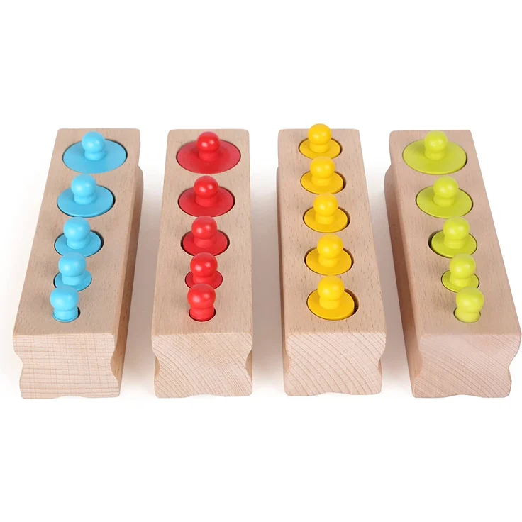 small foot 10525 Steckspiel "Kunterbunt" aus Holz, mit Steckteilen und Holzreihen, Ordnen, Zählen, Messen, ab 3 Jahren – Bild 2