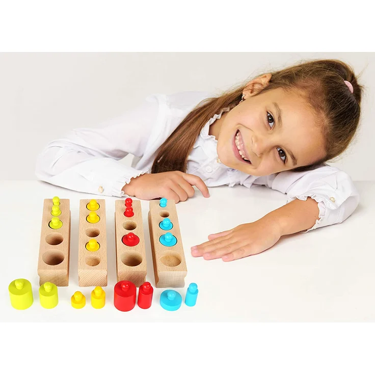 small foot 10525 Steckspiel "Kunterbunt" aus Holz, mit Steckteilen und Holzreihen, Ordnen, Zählen, Messen, ab 3 Jahren – Bild 8