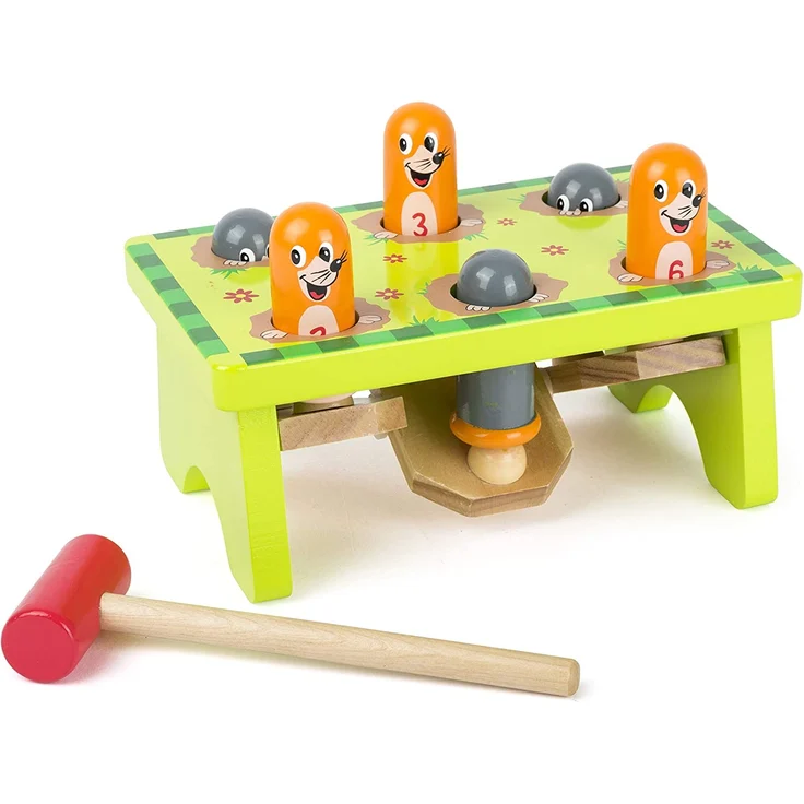 small foot 11162 Klopfbank Maulwurf, FSC® 100%-zertifiziertem Holz, robustes Hammerspiel, ab 18 Monaten – Bild 2