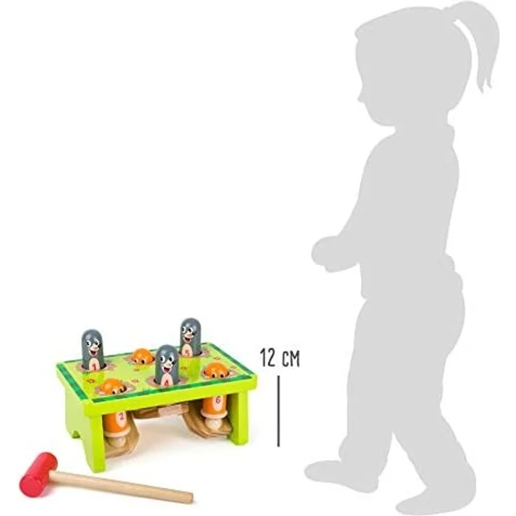 small foot 11162 Klopfbank Maulwurf, FSC® 100%-zertifiziertem Holz, robustes Hammerspiel, ab 18 Monaten – Bild 6