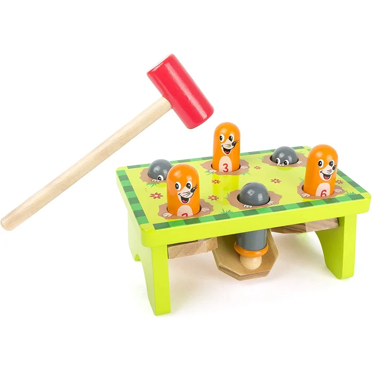 small foot 11162 Klopfbank Maulwurf, FSC® 100%-zertifiziertem Holz, robustes Hammerspiel, ab 18 Monaten – Bild 3