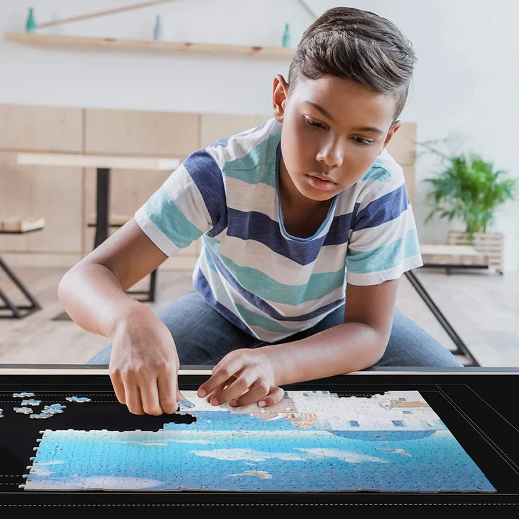 LAVIEVERT Puzzlematte zur Aufbewahrung von Puzzles mit Hilfsleine für bis zu 1. 500 Teile, Puzzle-Sparer für Erwachsene und Kinder, umweltfreundliches Material – Bild 7