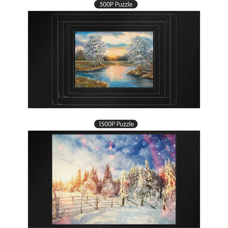 LAVIEVERT Puzzlematte zur Aufbewahrung von Puzzles mit Hilfsleine für bis zu 1. 500 Teile, Puzzle-Sparer für Erwachsene und Kinder, umweltfreundliches Material – Bild 5