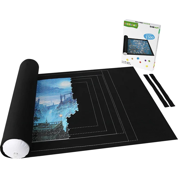 LAVIEVERT Puzzlematte zur Aufbewahrung von Puzzles mit Hilfsleine für bis zu 1. 500 Teile, Puzzle-Sparer für Erwachsene und Kinder, umweltfreundliches Material – Bild 1