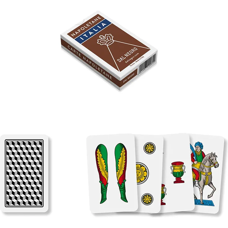 Dal Negro 010069 Napoletane Italienisches Mäppchen für Spielkarten, Braun