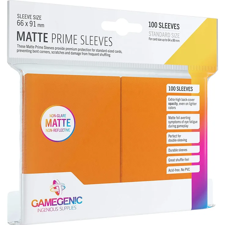 GameGenic Matte Prime Sleeves Orange