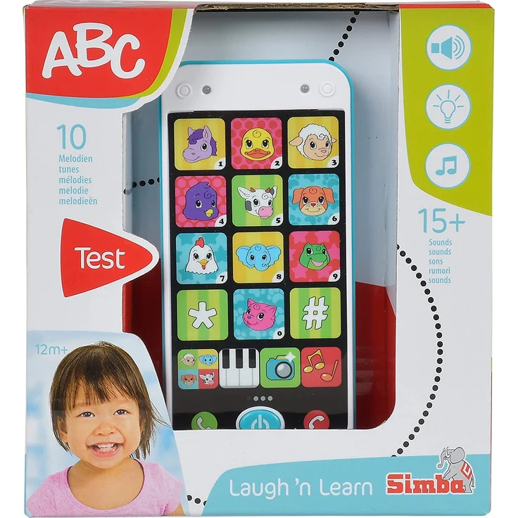 Simba 104010002 104010002-ABC Smart Phone, 14 cm – Bild 3