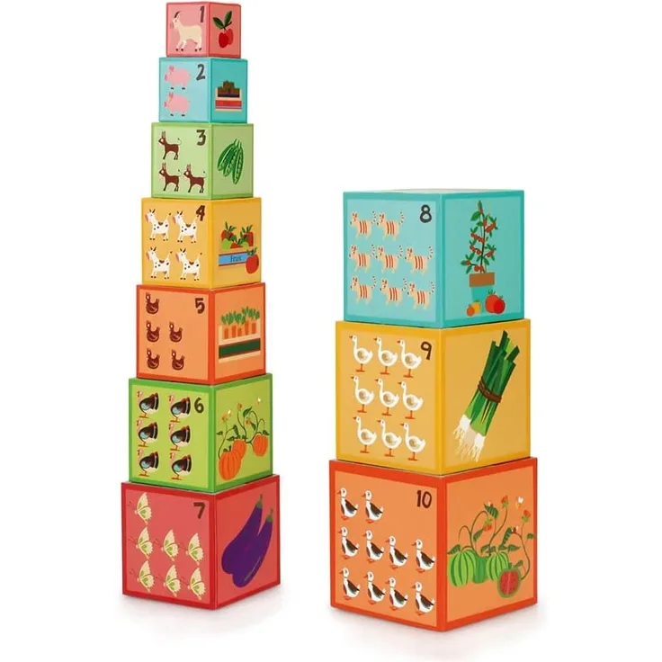 Scratch stapelblöcke Preschool Farm junior Karton 10-teilig
