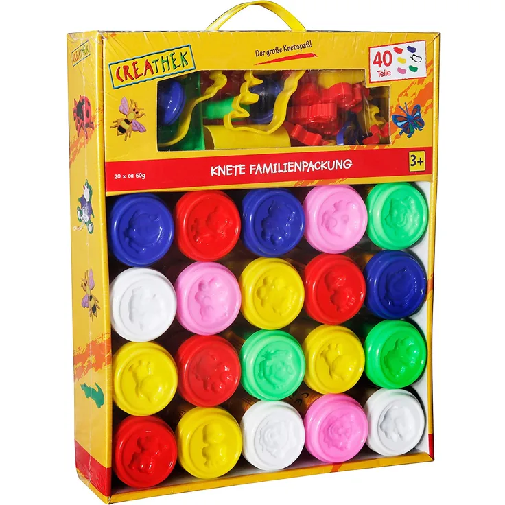 Creathek Knete Super Pack 1140 g mit Zubehör
