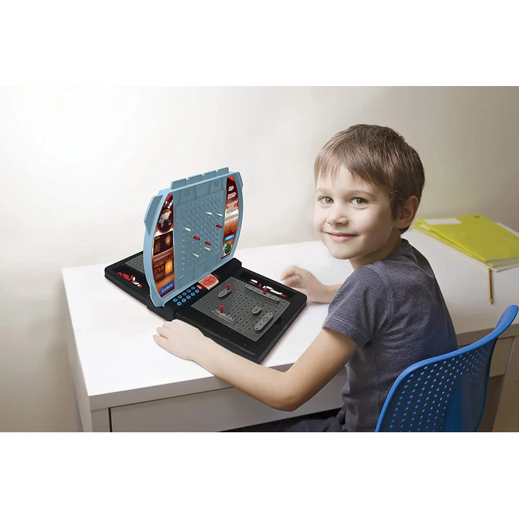 Lexibook - GT2800 Sprechende Seeschlacht (Französisch Italienisch Niederländisch Deutsch), 1 oder 2 Spieler Brettspiel, interaktiv, mit soundeffekten, strategie, batteriebetrieben, grau/schwarz – Bild 7