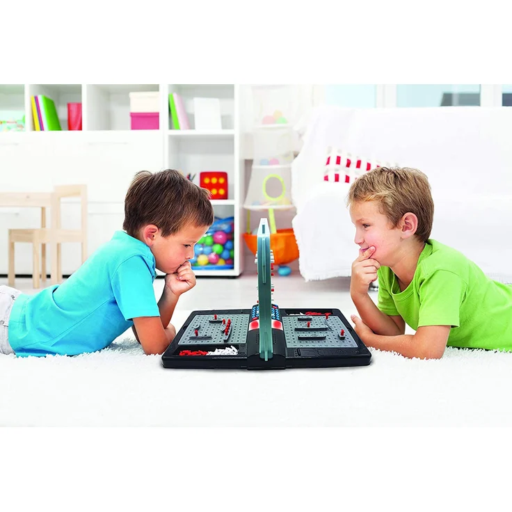 Lexibook - GT2800 Sprechende Seeschlacht (Französisch Italienisch Niederländisch Deutsch), 1 oder 2 Spieler Brettspiel, interaktiv, mit soundeffekten, strategie, batteriebetrieben, grau/schwarz – Bild 6