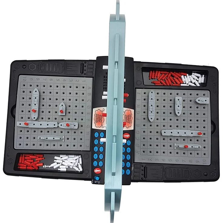 Lexibook - GT2800 Sprechende Seeschlacht (Französisch Italienisch Niederländisch Deutsch), 1 oder 2 Spieler Brettspiel, interaktiv, mit soundeffekten, strategie, batteriebetrieben, grau/schwarz – Bild 3