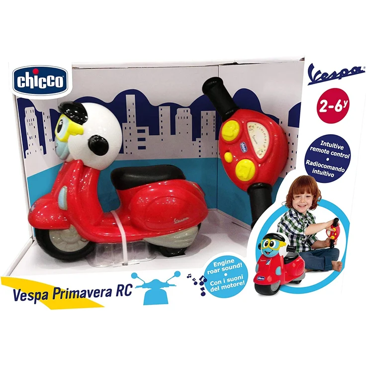 Chicco Vespa Primavera Ferngesteuertes Motorrad mit intuitivem Lenkrad, Hupe und Motorgeräuschen - Geschenk für Jungen oder Mädchen ab 2 Jahren, Kinderspielzeug 2-6 Jahre – Bild 9