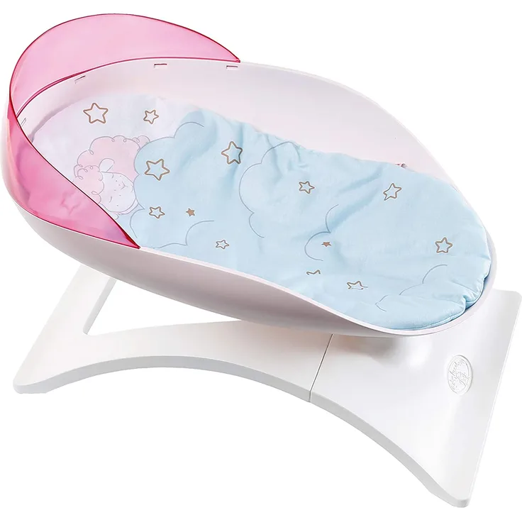 puppenwiege für Puppen bis 46 cm weiß