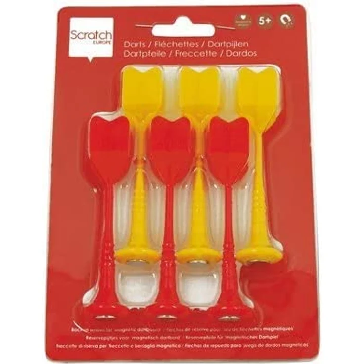 Scratch 6182102 - Ersatzteilset 6 Darts, rot/gelb – Bild 4