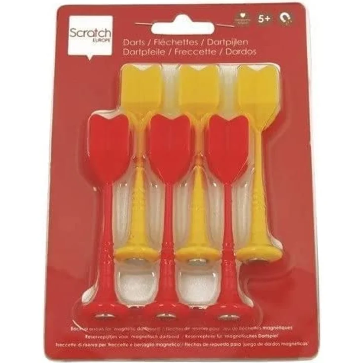 Scratch 6182102 - Ersatzteilset 6 Darts, rot/gelb – Bild 3