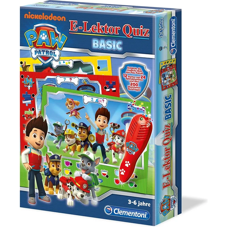 Clementoni 69368 E-Lektor Quiz Basic – Paw Patrol, Lernspiel mit mehr als 200 Fragen, Spielzeug für Kinder von 3 - 6 Jahren, geeignet für Kindergarten & Vorschule – Bild 3