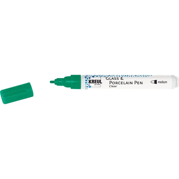 Kreul Glass & Porcelain Pen Clear medium grün