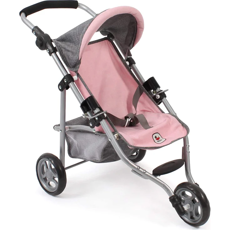 Bayer Chic 2000 612 15 Jogging Lola, Puppenwagen, Puppen-Buggy, Melange rosa – Bild 1