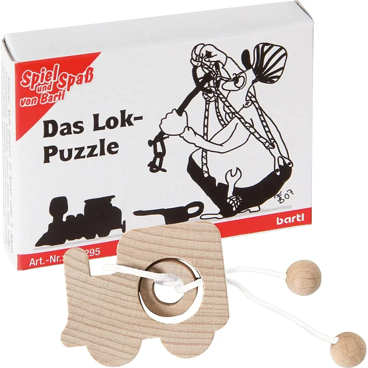 Bartl 109295 Mini-Holz-Puzzle Das Lok-Puzzle aus 3 Teilen