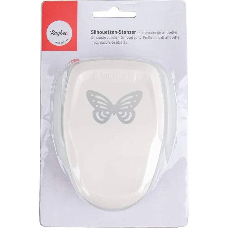 Rayher Hobby 69075000 Silhouetten-Stanzer, Schmetterling, 4,6 x 3cm, geeignet für Papier/Karton bis zu 200g/m² – Bild 2