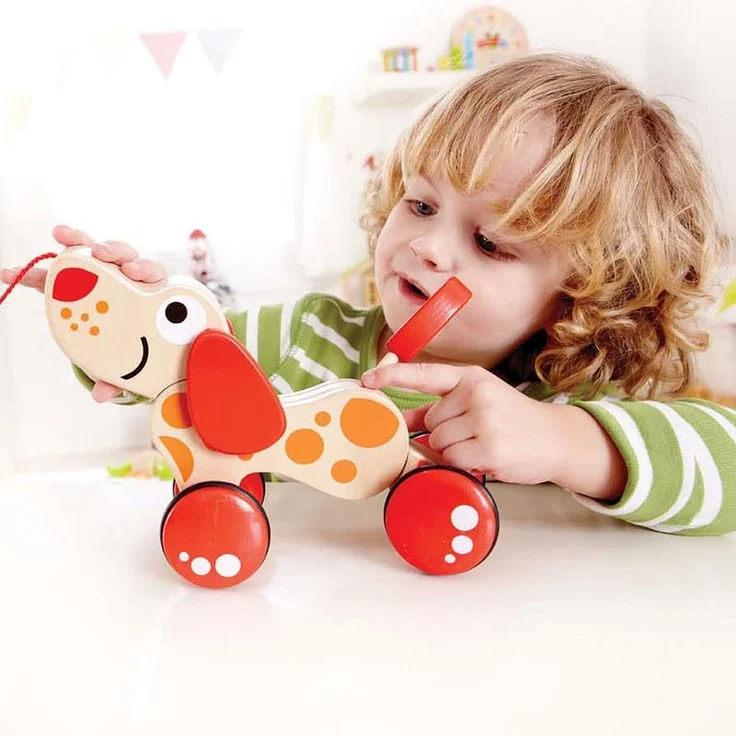 Hape E0347 - Nachziehhund Pepe, Nachziehspielzeug, aus Holz, ab 12 Monate – Bild 1