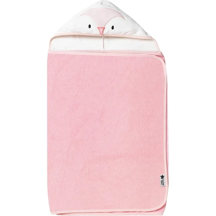 Tommee Tippee Hug n Dry“ Kapuzenbadetuch für Babys und Kleinkinder 6–48 Monate, Penny der Pinguin, rosa
