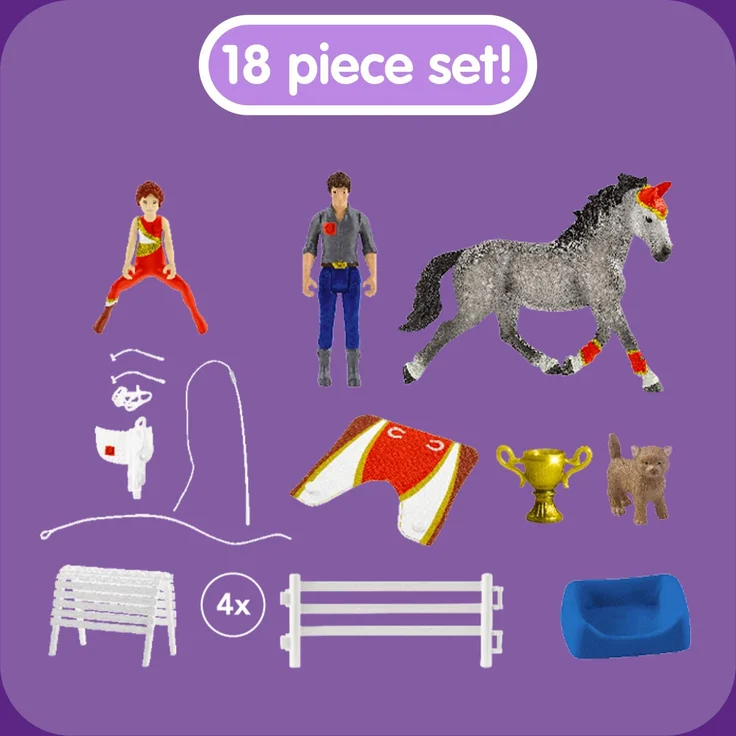 Schleich Horse Club 42443 'Mias Voltigier-Reitset', ab 5 Jahren, 18 Teile - Preisvergleich – Bild 4